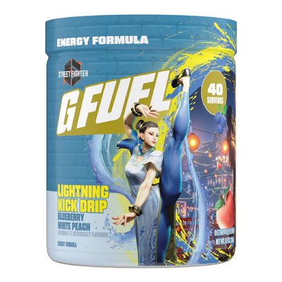 G Fuel Street Fighter 6 Lightning Kick Drip Tub Energy Formula Focus 40 Servings