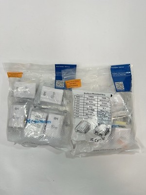 9-Pack, 1-Port Cat 6a Shielded RJ45 Surface Mount Box