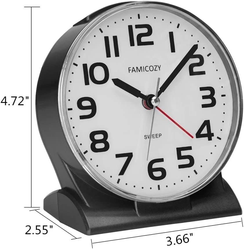 Silent Analog Alarm Clock with Gentle Wake & Large Display - Image 4 of 4