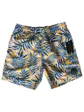 Maui and Sons Trilogy Yellow  Blue Palm Leaf Swim Trunks Men  s Small NWT