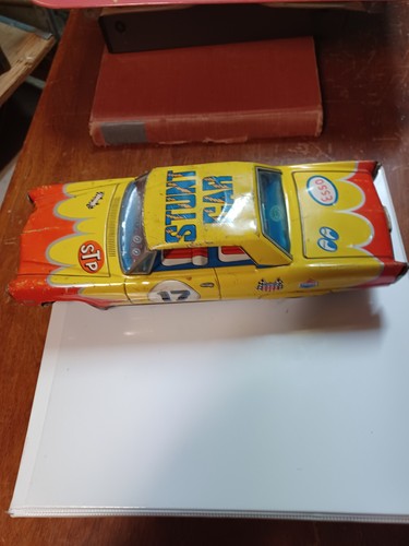 Stunt Car Tin Toy Vehicle Made in Japan For Parts or Restore