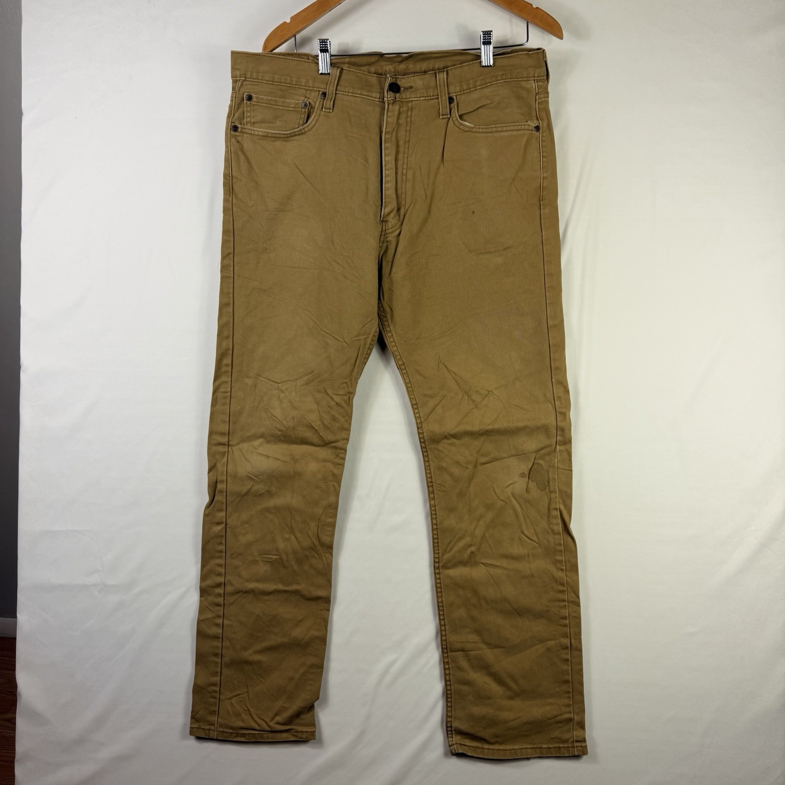 Levi’s 513 Jeans Men’s 36x32 Slim Fit Straight Khaki Medium Wash Denim Stretch
