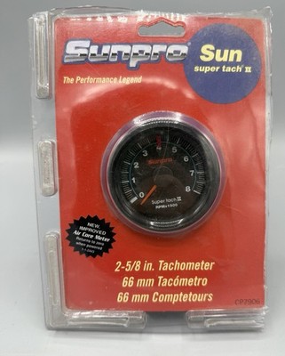 Sunpro Super Tach II Tachometer CP7906 2-5/8  66mm RPM Gauge Open Box