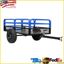 1500Lbs Dump Trailer Cart Tow Behind Dump Cart, 15 Cu.Ft Dump Cart Garden Yard