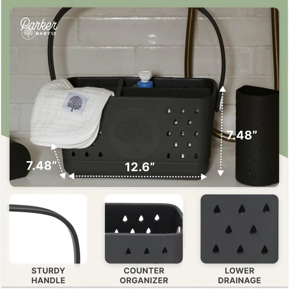 Parker Baby большой контейнер для ванны | без бисфенола А и органайзер для душа пищевого класса f... - Изображение 4 из 4