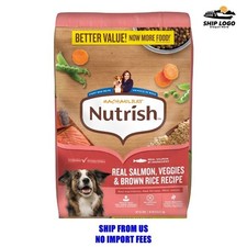 Rachael Ray Nutrish Dry Dog Food Real Salmon, Veggies Brown Rice Recipe, 28lb