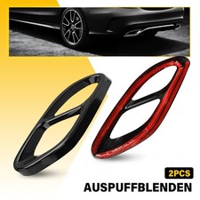 2x Schwarz Auspuff Abdeckung Auspuffblende für Benz W176 W246 CLA C117 A205 S213