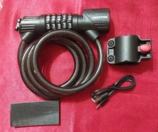 Outdoor Portable 5-Digit Combination Lock Mountain Bike Steel Lock With Light