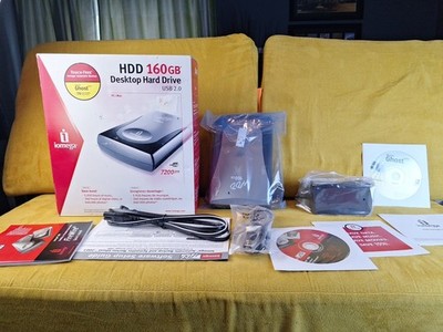 Iomega 160GB Desktop Hard Drive External Hi-Speed USB 2.0 PC/Mac New Open Box FS
