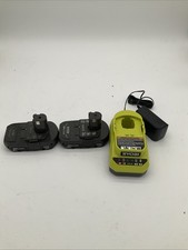 Lot of 2 RYOBI Batteries PBP002 and PBP006 and Charger PCG002 