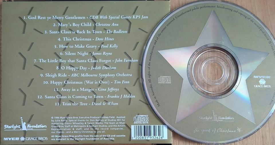 Various - The Spirit Of Christmas '96 - Aussie Artists 13 Track Gold CD EX - Image 2 of 2