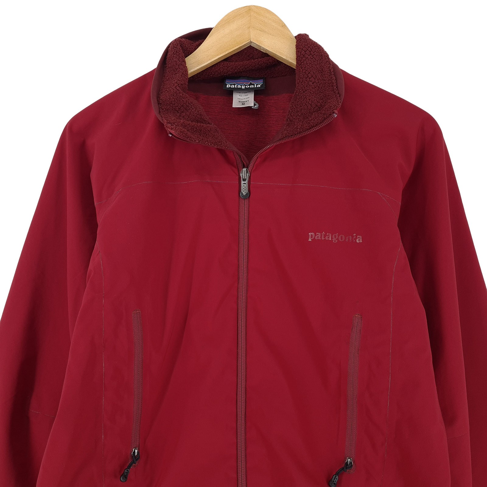 Patagonia Softshell Jacket Burgundy Outdoor All Weather Women Hz6 Size M thumbnail 2