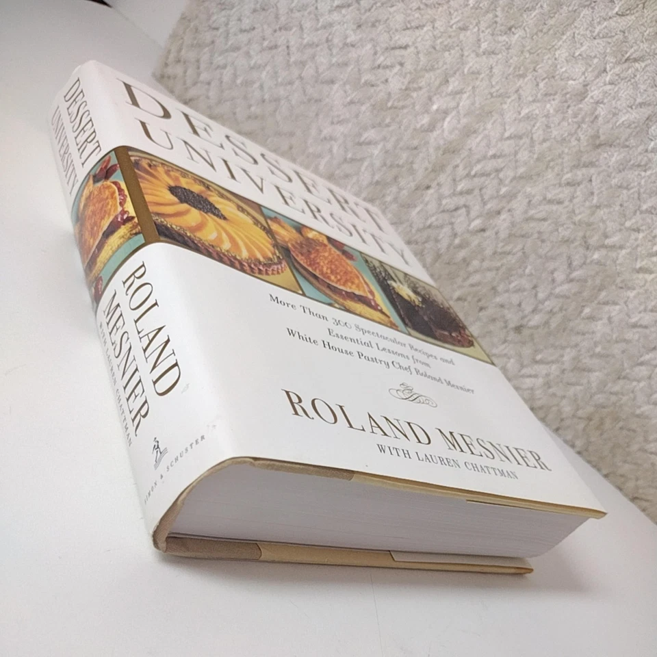 Vintage Dessert University Roland Mesnier Signed Hardcover Cookbook White House Foto 3 de 4