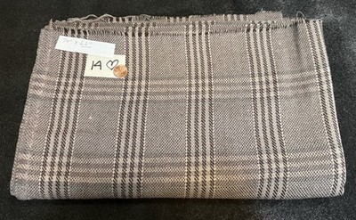Vintage 100% WOOL Fabric: LATTE COFFEE BROWNS- Plaid - NOS - 2 Yds x 62 