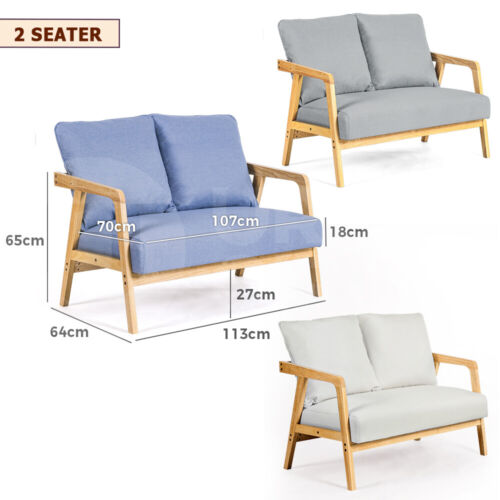 Furb Armchair Lounge Chair Accent Chairs Armchairs Fabric Single / Double Sofa - Picture 3 of 77
