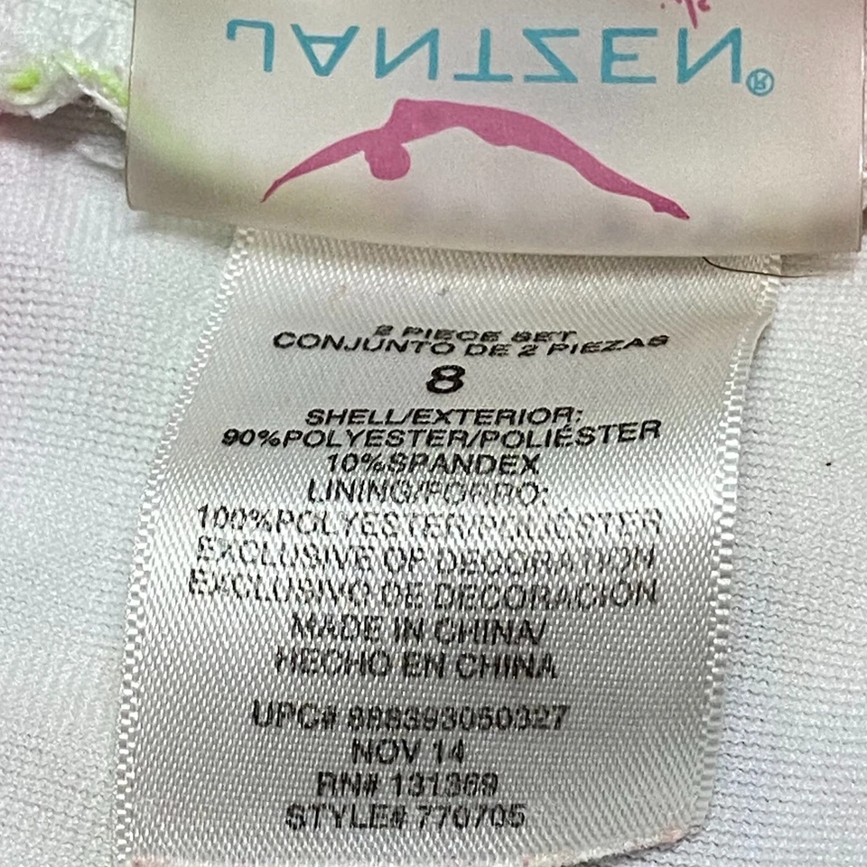 Jantzen Niñas Traje de Baño Bikini Top Talla 8 Rosa Púrpura Verde Rayas Foto 3 de 3