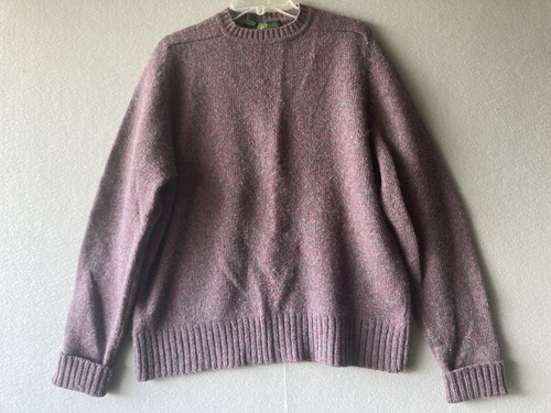 Neil Martin Men’s Sweater XL Purple Crew Neck Shetland Wool Pullover 2460