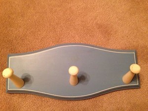 Pottery Barn Kids Blue Towel Rack Wall Pegs Ebay