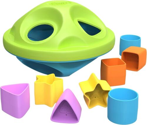 Trier de formes de jouets verts pour 6 mois +, vert/bleu  - Photo 1 sur 7