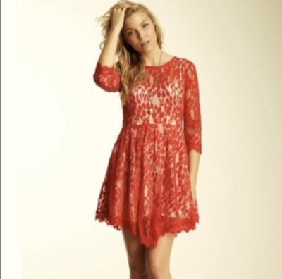 chinese dress ladies Free People Midnight Magic Mini Dress ☆ Red – Rock N Rags main image 0