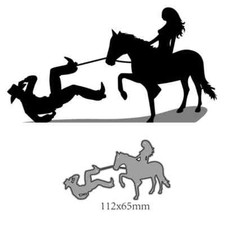Cowgirl Lasso Cowboy Metal Cutting Dies Scrapbooking Card Making Craft