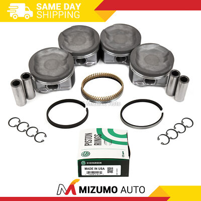 #ad Pistons w Rings fit 05 15 Toyota Tacoma 2.7L DOHC 2TRFE $149.95