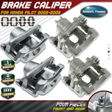4 Pcs Brake Caliper with Bracket for Honda Pilot 2003-2008 Front And Rear Side