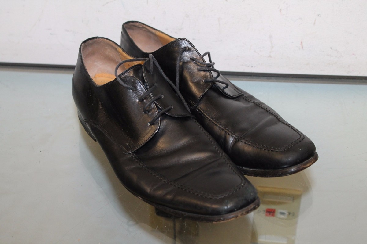 Gordon Rush Italy Black Leather Lace Up Dress Shoes US 9 | eBay display picture 3