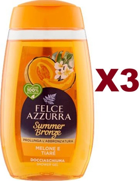 3 PZ FELCE AZZURRA DOCCIASCHIUMA SUMMER BRONZE MENTA ACQUATICA 250ML - Immagine 5
