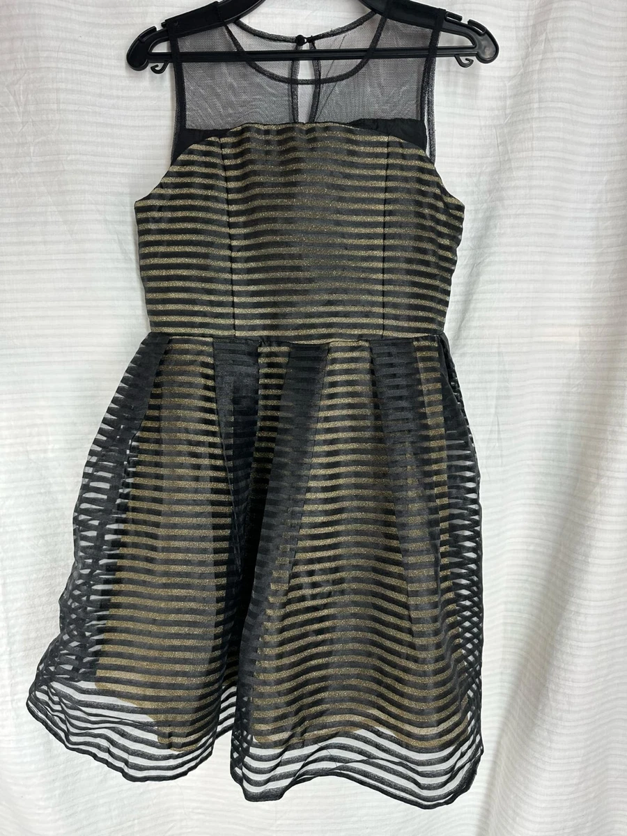 slim fit dress slacks Ashley Lauren 4500 Size 6,14,16 Gold/Black Homecoming Dress Peak Point main image 1