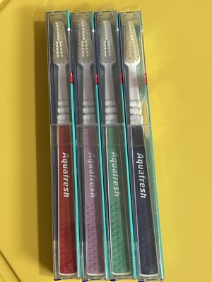 4x Aquafresh Flex Toothbrush Full Soft Bristle Imported Germany *RANDOM COLORS*