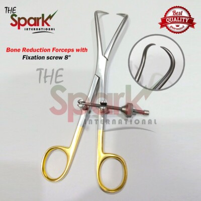 Bone Reduction Forceps with Fixation screw 8''