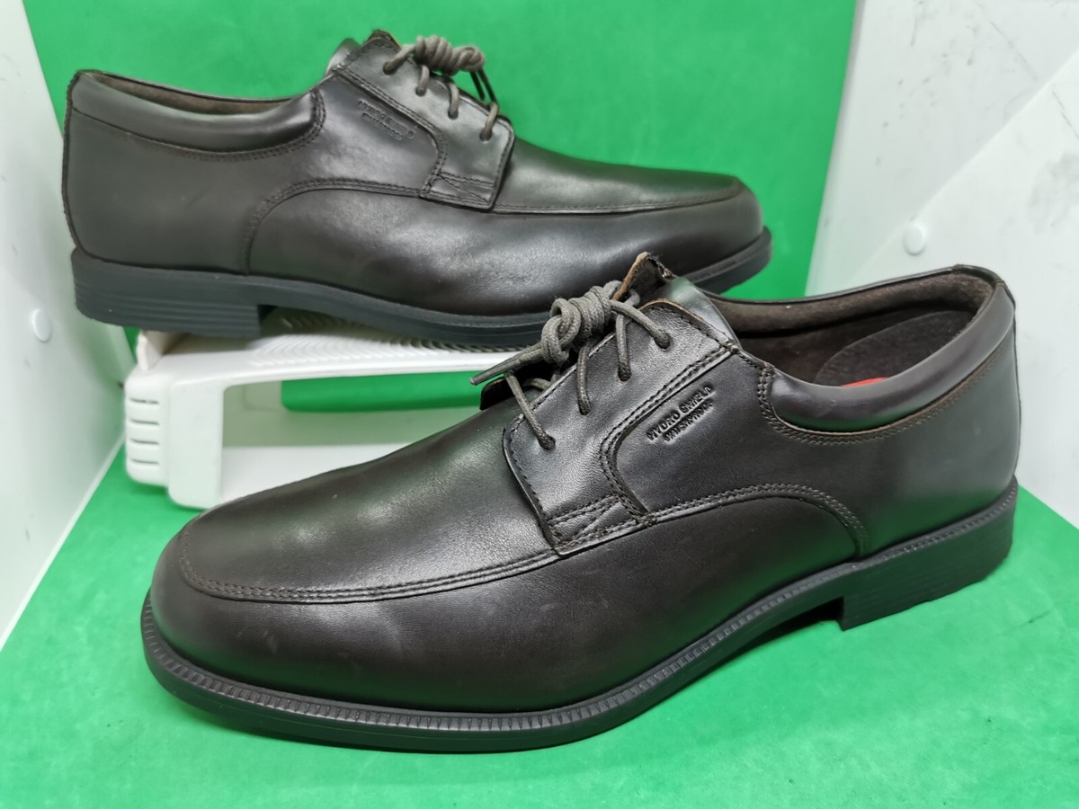 Rockport Men\'s Waterproof Hydro-Shield Black Leather Shoes, Size 12M Men main image 4