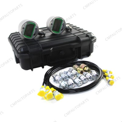 #ad Digital Pressure Gauge Kit with 2 80MPA 12000PSI Hydraulic Gas Pressure Test Kit $250.80