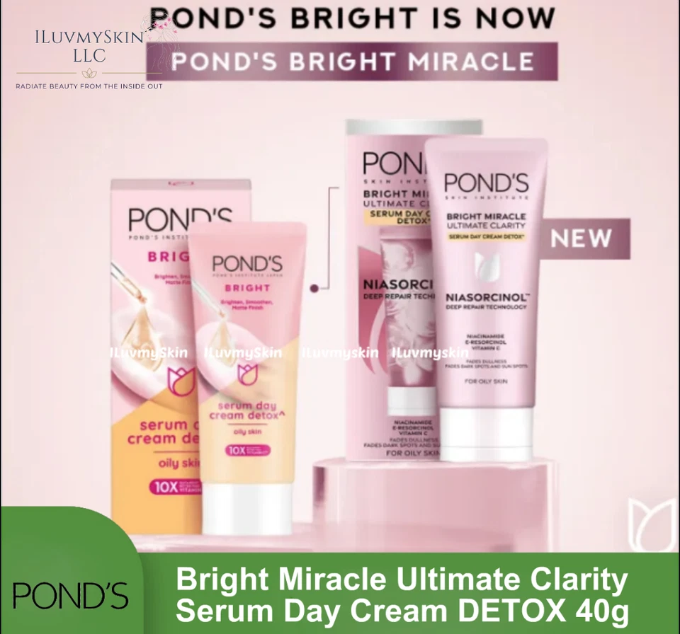 Crema de día suero POND'S Bright Miracle Ultimate Clarity DETOX 40 g Foto 2 de 4