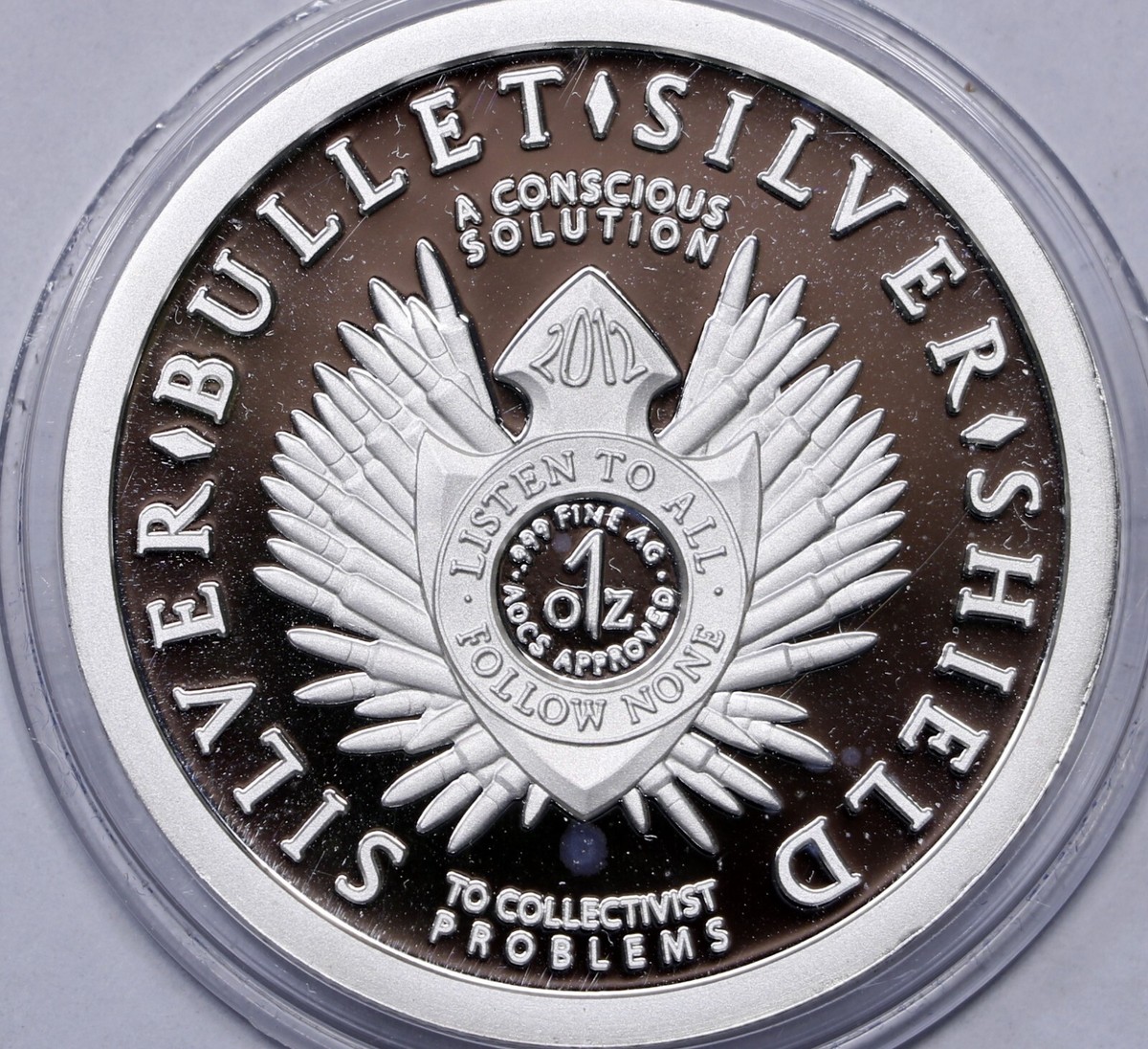 2013 Silver Bullet Silver Shield 1oz .999 Silver #0943 | eBay