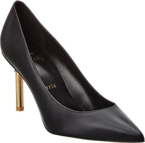 100% AUTHENTIC NEW WOMEN LOUBOUTIN MASCA 85 BLACK LEATHER HEELS/PUMPS US 9.5