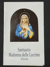 holy card relic santino reliquie reliquia "ALGODON VIRGIN DE LA LAGRIMA"