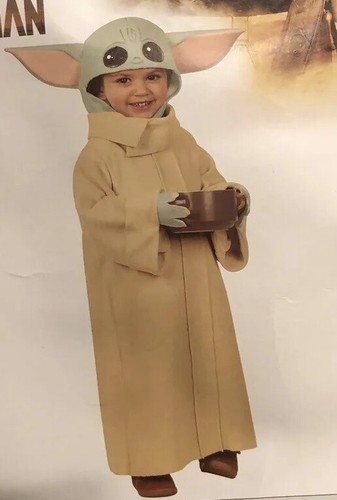 Star Wars Mandalorian The Child Baby Yoda Toddler Halloween Costume 3t-4t *NEW*