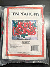 Needlepoint Craft Kit Merry Christmas Wall Hanging 19"x14" Temptation 84540 NEW
