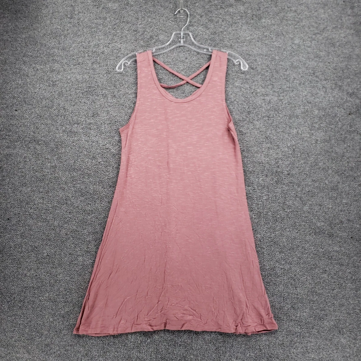 Olivia Rae Dress Womens M Medium Pink Tank Criss Cross Back