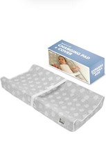 Jool Baby Contoured Infant Changing Pad with Removable  Washable Cover Gray