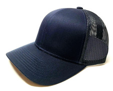 Pacific Headwear Pro Trucker Hat Cap Mesh Snapback 104C Navy Blue