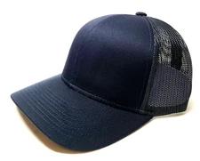Pacific Headwear  104C Pro Trucker Hat Cap Mesh Snapback Navy Blue