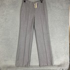 NWT J.Crew Dress Pants Womens Sz 4 Gray Wool Flannel Flare Wide Leg Wool Trouser