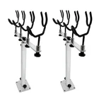 2Piece Fishing Pole Holder Aluminum Rod Pod Sure Grip Boat Steel PVC Coated Wire