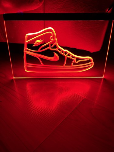 ZAPATOS NIKE LED NEÓN DE LUZ ROJA 8x12 | eBay
