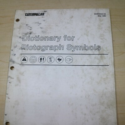 CATERPILLAR CAT Pictograph Symbol Dictionary Shop Guide Book CATERPILLAR CAT Pictograph Symbol Dictionary Shop Guide Book