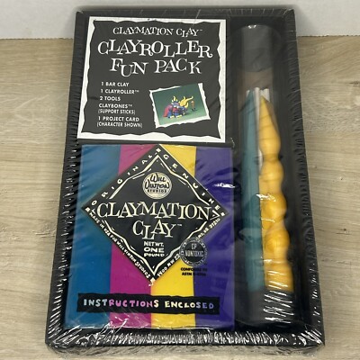 Vintage Will Vinton Studios Claymation Clay 1 Lb Clayroller Fun Pack New Sealed