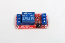 12VDC 10A Relay Board, Optocoupler Isolation, Hi/Low Level Trigger, New, USA 